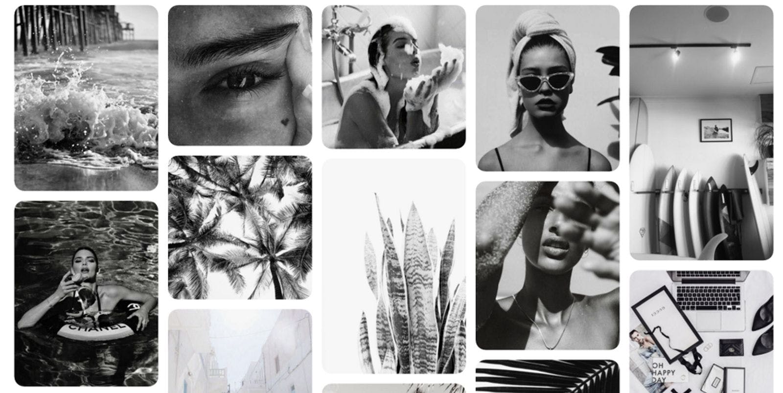 Estética de Instagram en blanco y negro